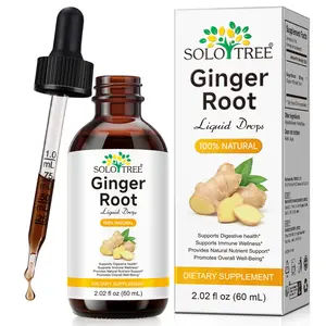 Ginger Root Extract Drops - Immune & Digestive Support - Liquid Ginger Supplements - Vegan, Sugar & Alcohol-Free Tincture - 4 fl oz