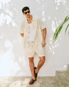 Express Waffle Textured Cotton Short Sleeve Shirt