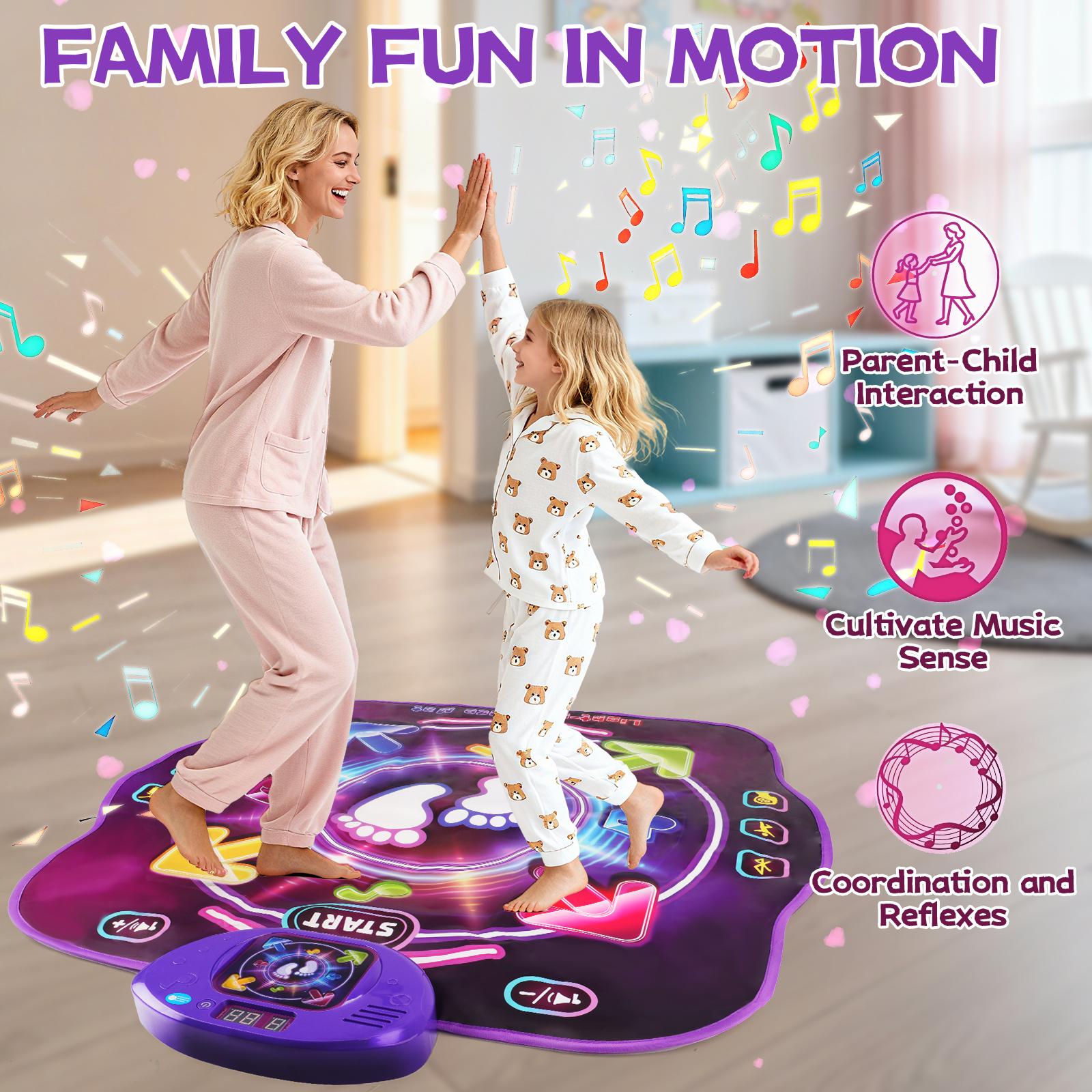 Dance Mat Toys for 3-12 Year Old Kids, Electronic Dance Pad with