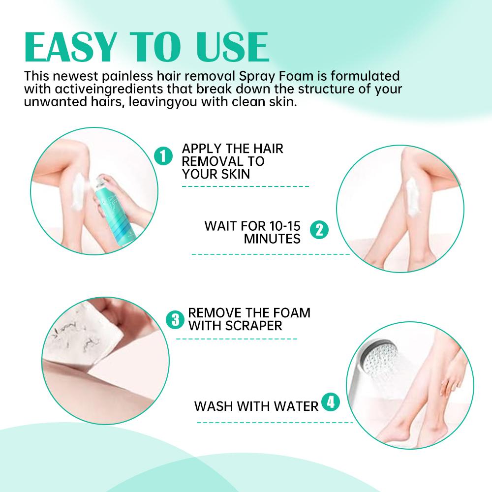 VGO-Hair removal spray foamMousse hair removal Rapid conditioning Non- irritating-A Body Care Wax