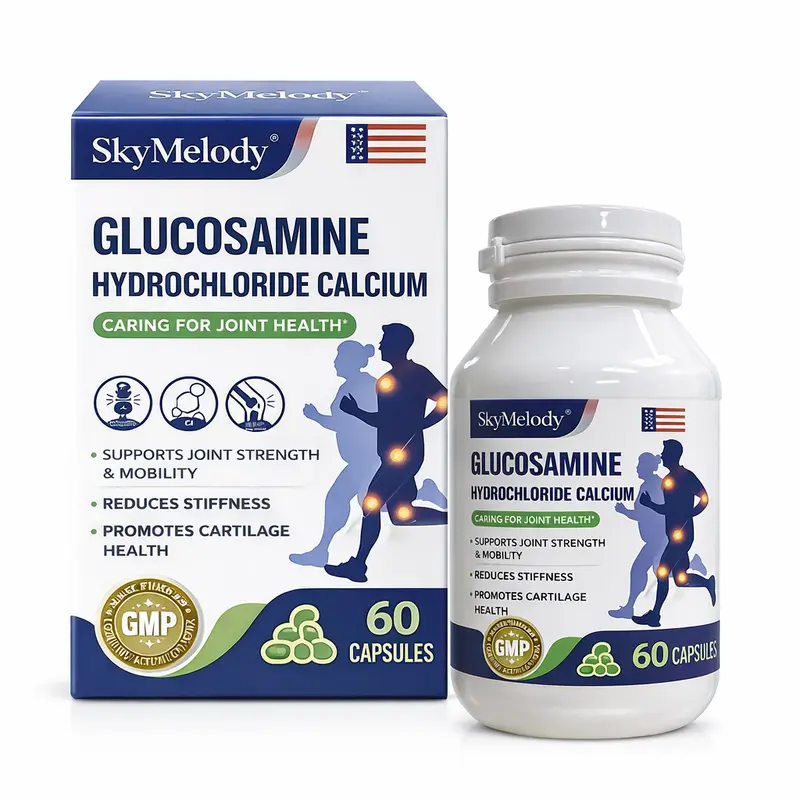 SkyMelody 5-in-1 Glucosamine Calcium Supplement | Joint Strength, Mobility & Bone Health Support