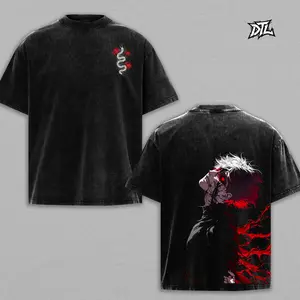 [Hoodie, Sweater, T-Shirt] Tokyo Ghoul Ken Kaneki Awakened Form Retro Vintage Unisex Oversize Anime Manga Washed Heavyweight Cotton T-shirt, Unique Gift For Ghoul Fans