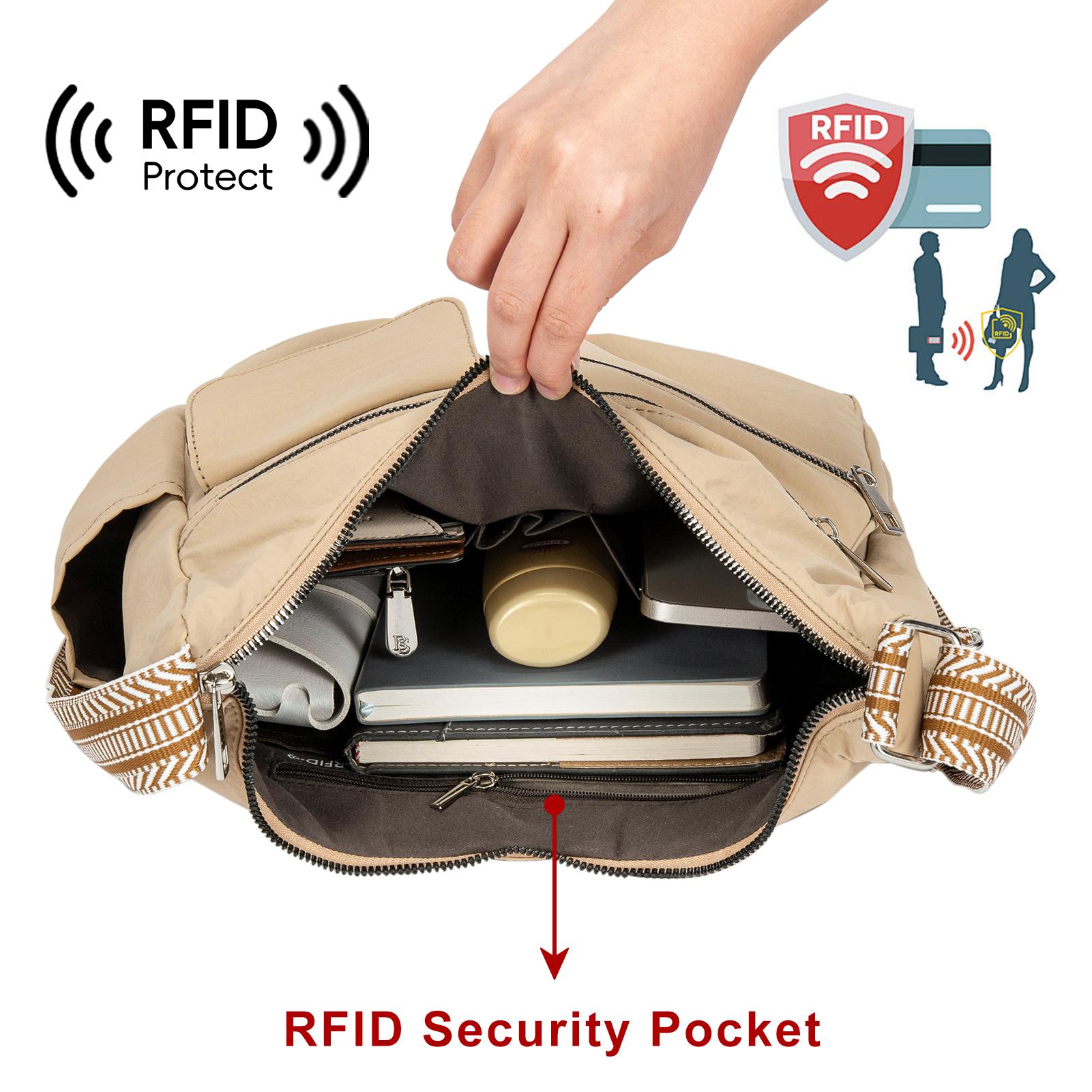 CLUCI TikTokShopSpringGlowUp Waterproof Nylon Crossbody Bags For Women Trendy Fashion Lightweight Shoulder Bag REID Purse For Ladies 12.9 Inch iPad Pro Gift Accessory purses crossbody bags outing bag