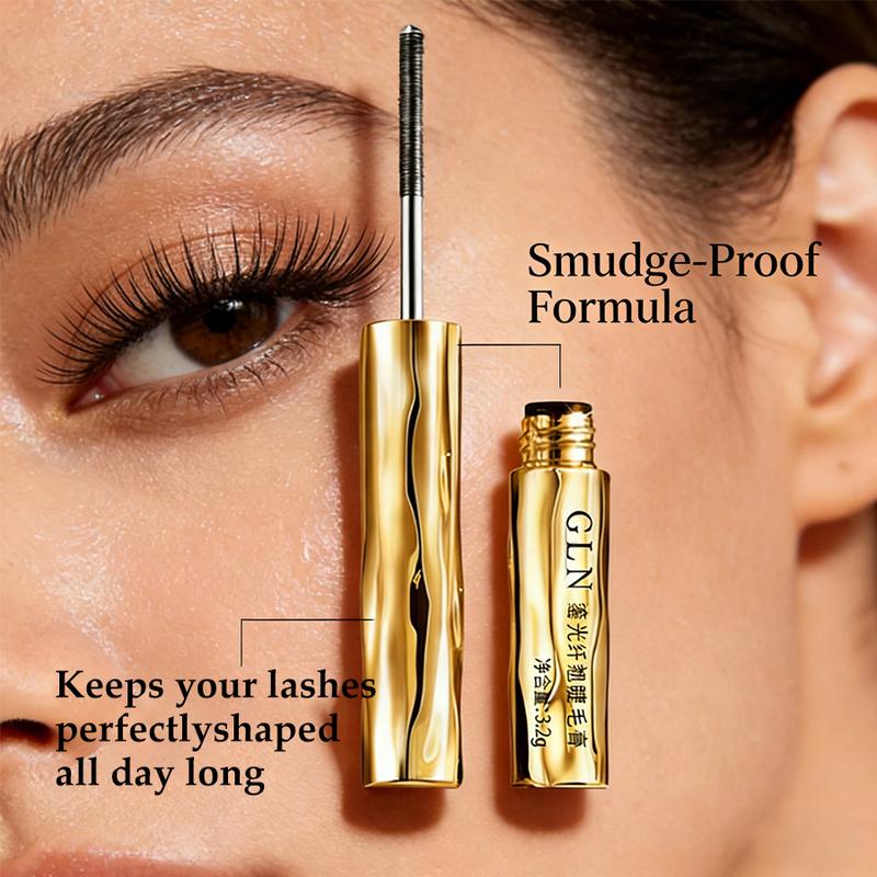 GLN 3D Curl & Volume Black Mascara Long-lasting curl-enhancing beauty makeup Large-sized black smudge-proof waterproof tube mascara Dramatically voluminous 3.2g