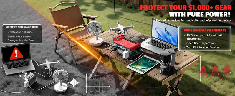 550W Power Inverter Compatible with Milwaukee 18V Battery, Battery NOT Included, Power Station DC 18V to AC 110V Pure Sine Wave, Battery Power Adapter 2 USB-A & 1 Type-C & 2 AC Outlet, Generator Phone Charger LED Light Camping Emergency