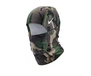 Nike Men's Pro Hyperwarm Hood Brown Green Camo White Swoosh OSFM