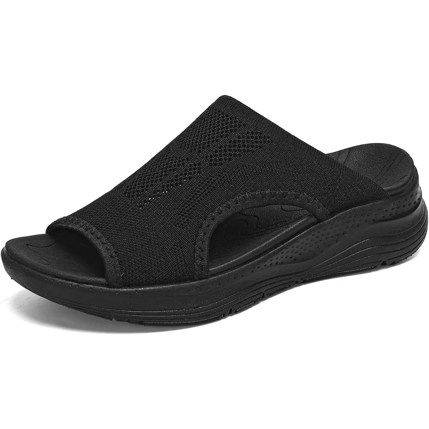 Womens Orthopedic Plat Slds Sndls with Arch Support Ladies Comfy Walking Open Toe Plantar Fasciitis Slip On for Summer, Durable, Stretch, Trendy, Supportive, Light, Minimalist, Multi Purpose Chic Snkrs Daily Essential