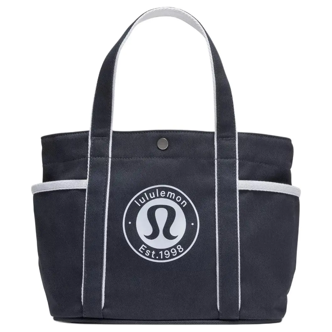 Lululemon Daily 6.5L Cotton Tote Bag with Multiple Pockets for Men and Women in Navy and Starch Blue Everyday Bags Travel Tote Bag