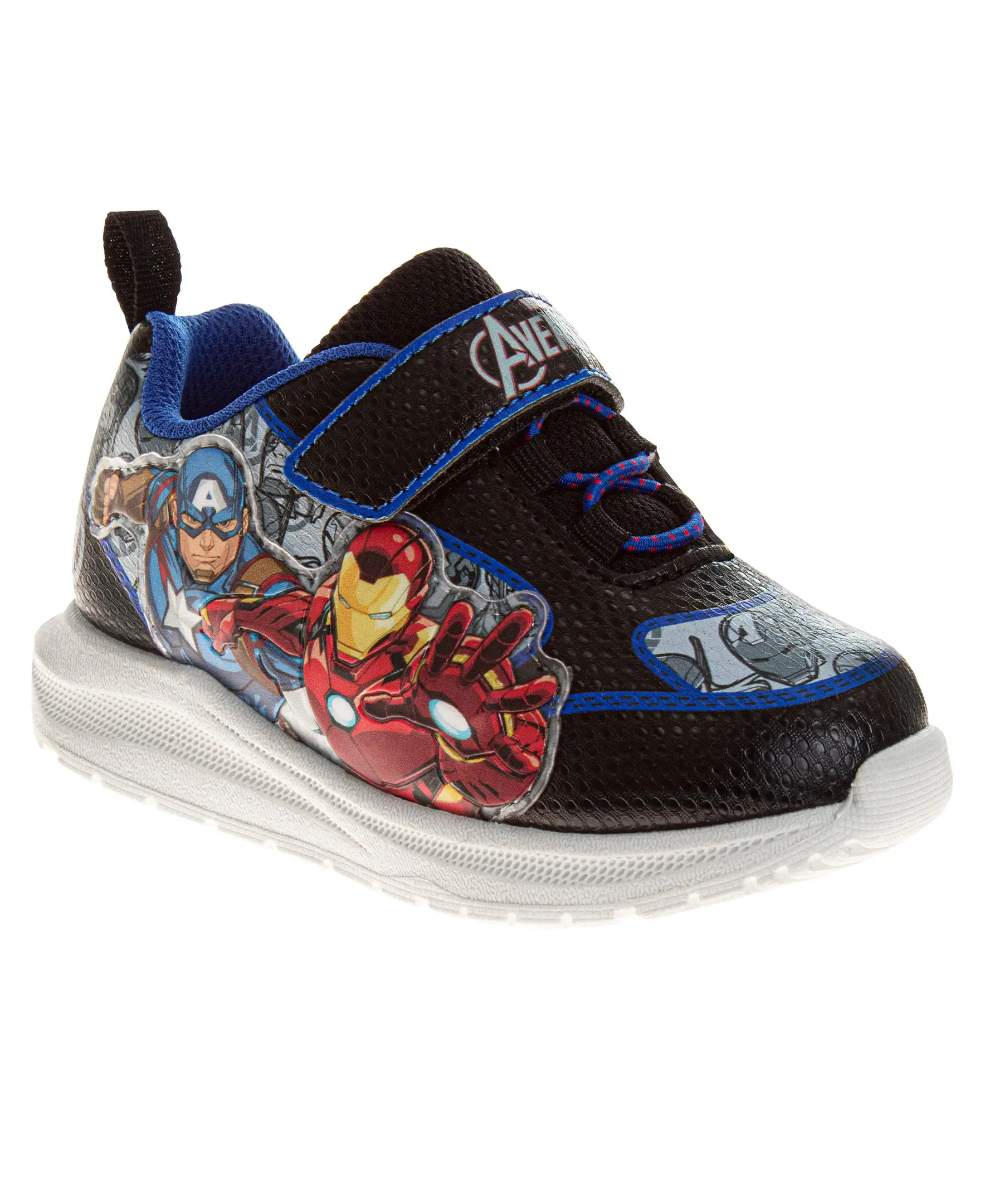 Comics Toddler Boys Sneakers Slipon Laceless - The Iron Man, Captain America And Thor Athletic Shoes (Sizes: 6-10 Toddler)