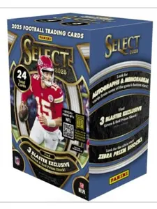 2025 Panini Select NFL Football Hobby Blaster Pack/Box - 4 Cards/Pack, 6 Packs/Box - Green & Red Prizm Shock