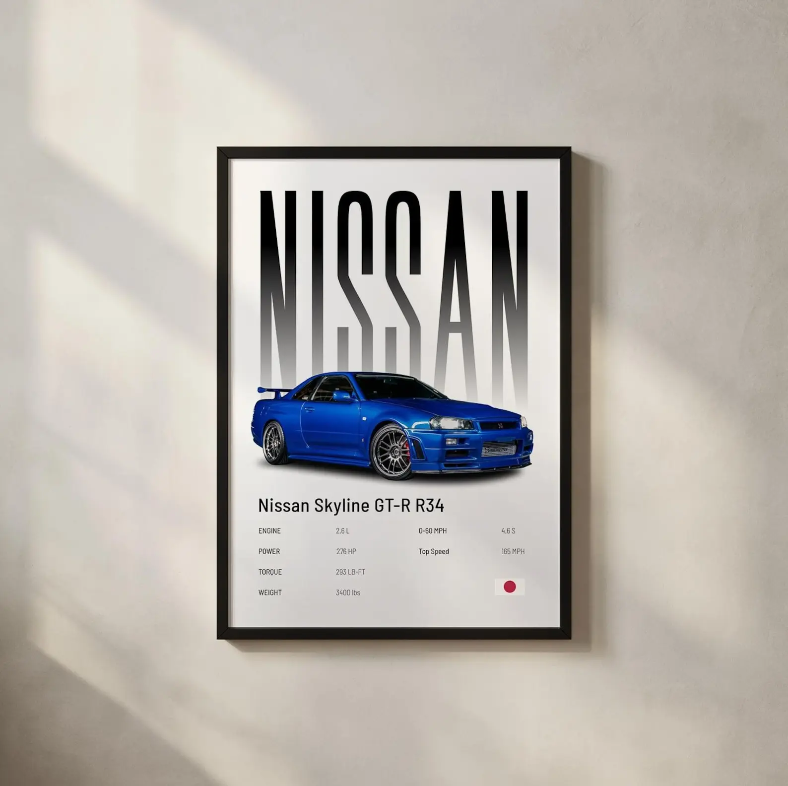 Nissan Skyline GT-R R34 Poster | Car Print | Hyper Car Poster