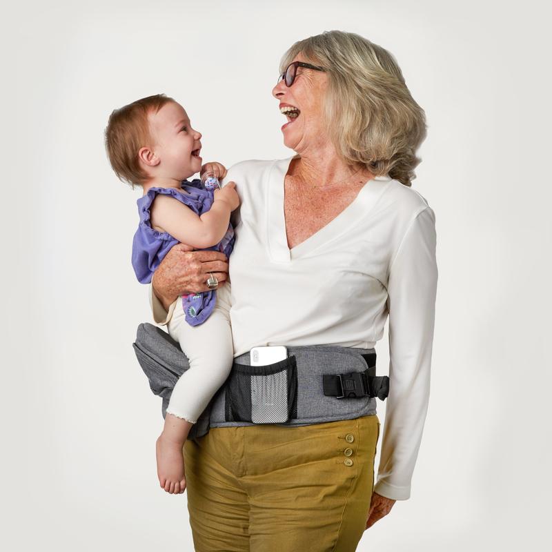 Tushbaby Ergonomic Hip Seat Carrier for Babies and Toddlers 0-3yrs, Safety Approved, Structured Support, Convenient Pockets, Feeding Aid, Durable YKK Zippers, Foam-Free Build