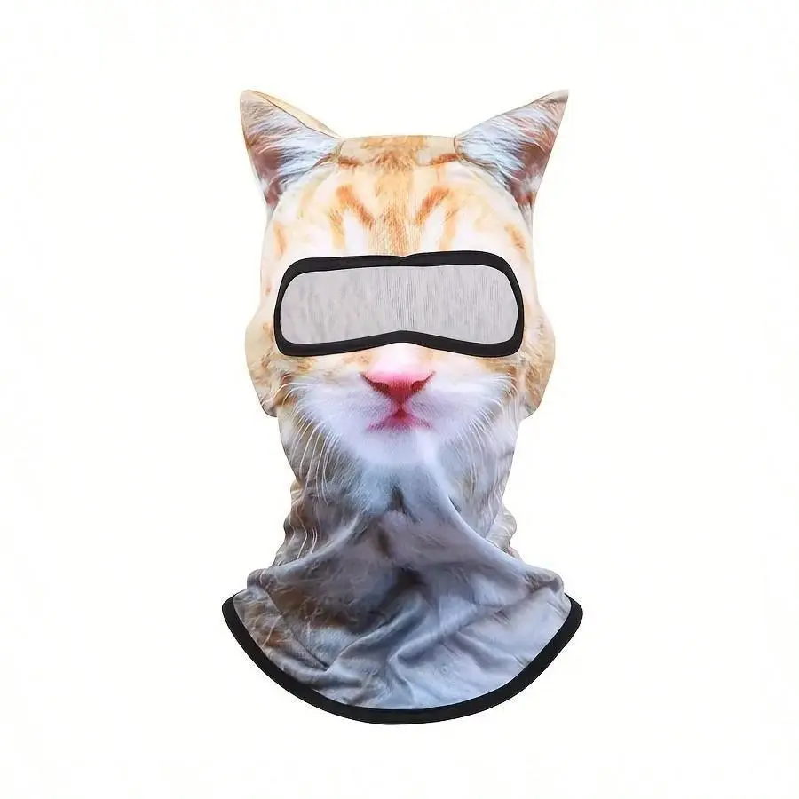 3D Cartoon Cat Ear Balaclava Face Mask - Breathable Sun-Resistant Protective Mask for Cosplays, Outdoor Sports, Music Festivals, Versatile Use, Accessories For Women, Mask Face Mask