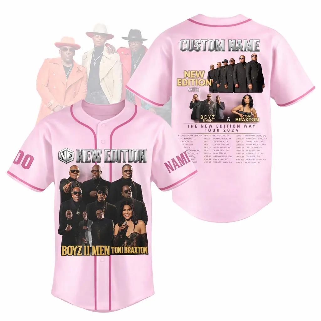Custom name The New Edition Way Tour 2026 Baseball Jersey, New Edition Shirt,  Retro NE R&B Concert Tee, NE4LIFE Tour Baseball Jersey Tshirt - TikTok Shop