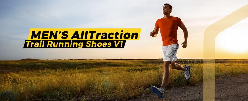 FitVille Men's AllTraction Trail Shoes V1 wide fit outdoor shoes rave shoes High Instep Breathable Mesh Eva Insole Lightweight mens shoes Outdoorfun