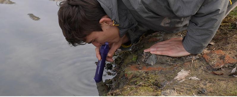 Membrane Solutions 6L Gravity Water Filter 0.1-Micron Versatile Water Purifier Camping with Adjustable Tree Strap Storage Bag