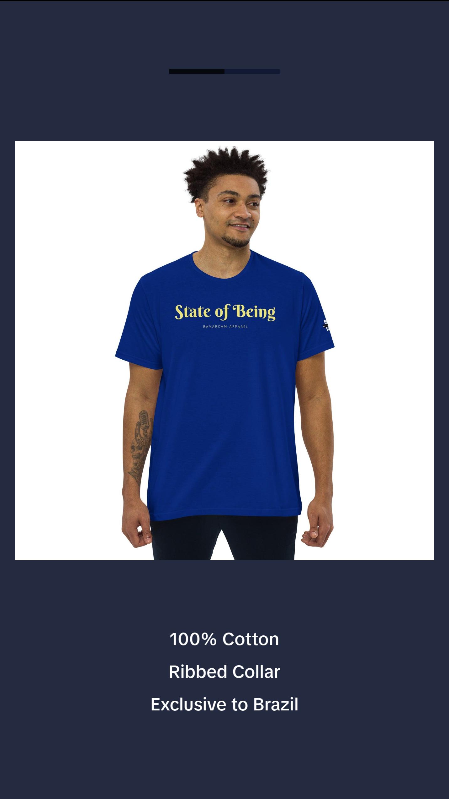 State of Being. Men's fitted straight cut t-shirt