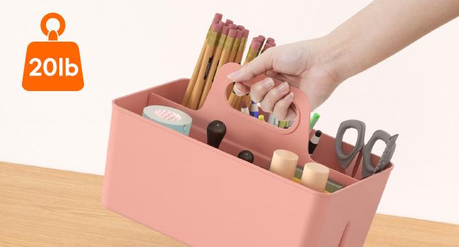 Lifewit Plastic Storage Organizer with Reinforced Handle, BPA-Free ABS, Supports Up to 20 lb, Ideal for Craft Supplies & More
