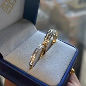 Anillos Duo de matrimonio 14 k gold size 7.5 9