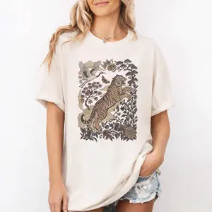 Comfort Colors Tiger Shirt, Japanese Tiger Graphic Tee, Vintage Wildlife Shirt, Gift for Tiger Lovers