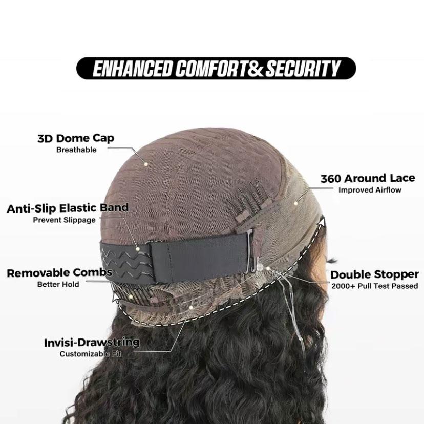 Kinky Straight 13x6 Lace Front Human Hair Wigs Invisi Strap 360 Full Lace Glueless Wig Kinky Straight Pre Cut Pre Plucked 360 Lace Frontal Wig 180 Density Brazilian Yaki Straight Glueless Wig For Black Women