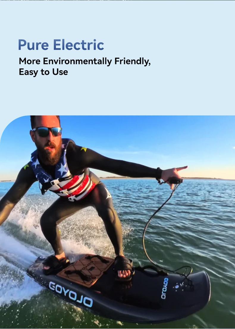 GOYOJO Pro Electric Surfboard Pink 15kW Motor 75Ah Battery 45km/h High Speed Jetboard for Casual & Competitive Surfing