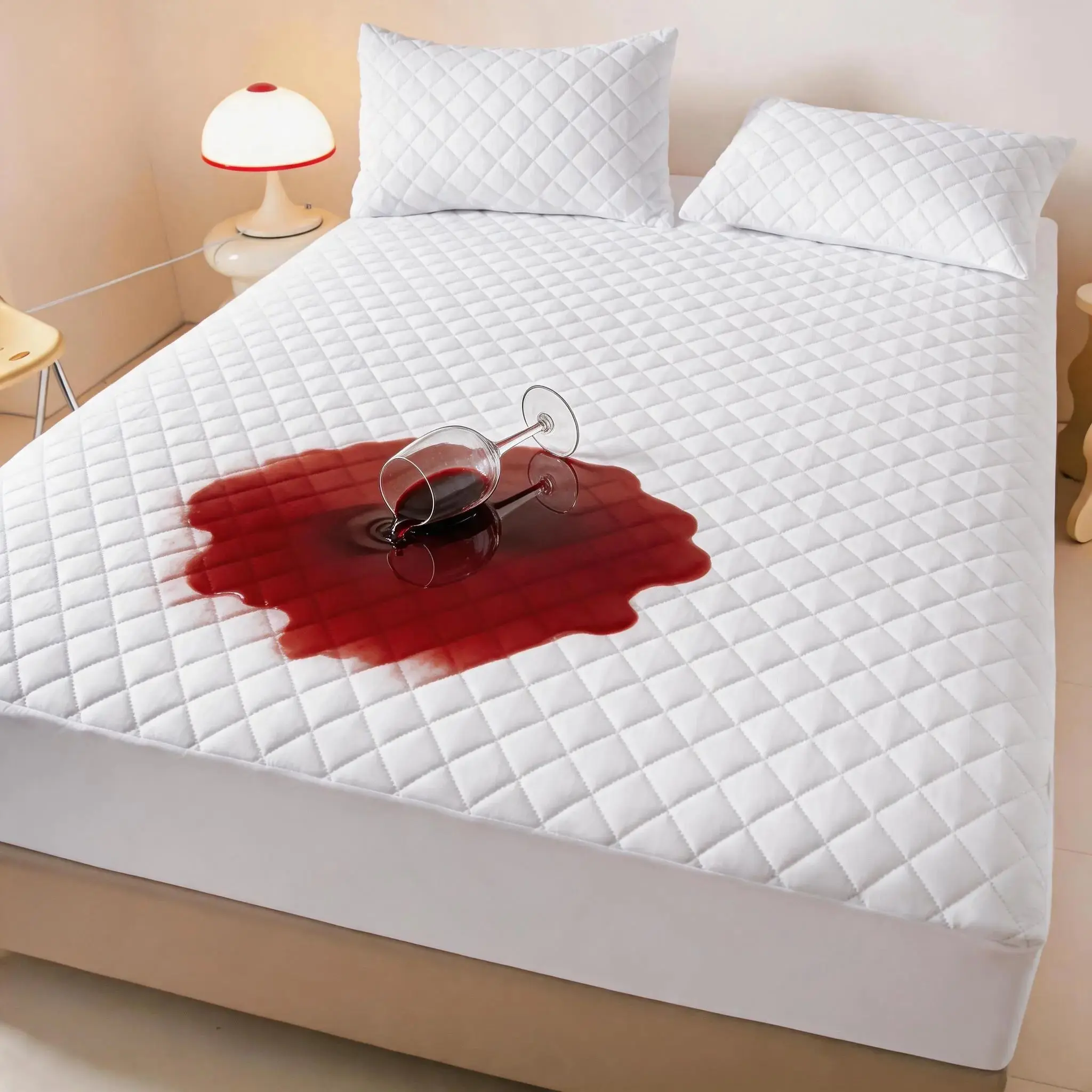 Waterproof mattress protector (with pillowcase) features a TPU waterproof layer, a soft and breathable bed cover, suitable for daily mattress protection, and is an ideal choice for bedroom and home use