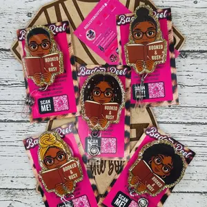 5 Styles Booked and Busy Badge Reel: Glitter Acrylic Nurse Reader Gift for Nurse/Teacher/Co-workers