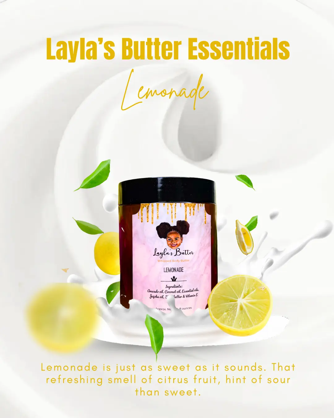Lemonade Whipped Body Butter – (Lemon · Sugar · Vanilla Cream) | Layla’s Butter