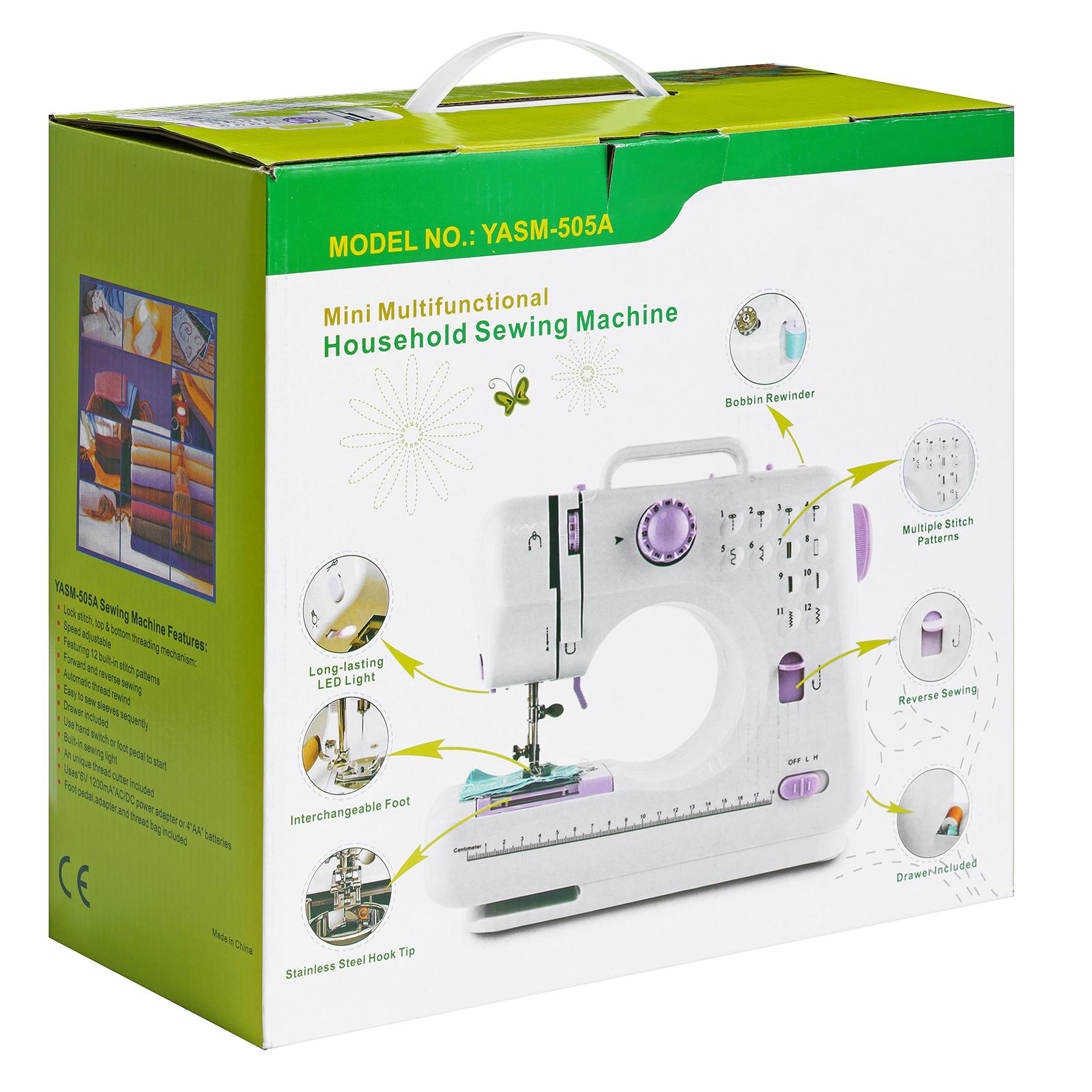 Portable Sewing Machine,40 Piece Handheld Electric Sewing Machines Kit,12 Stitch Patterns Mini Sewing Machine for Beginners Kids,Household Multifunctional Crafting Mending Machine