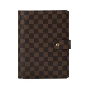 Checkered Leather A5 Six Ring Binder + Inside page