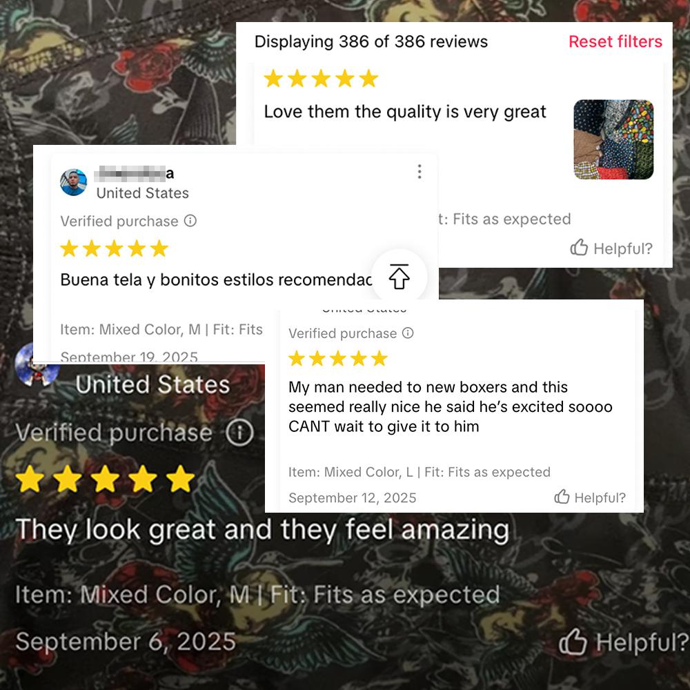 KJFISTMU 16-piece men's boxer briefs set, graffiti print, stylish underwear, comfortable, soft, and breathable. Cloud-like soft touch, silky fit, suitable for sports and workouts, wearable in all seasons. Men's apparel. Fabric for men's clothing.