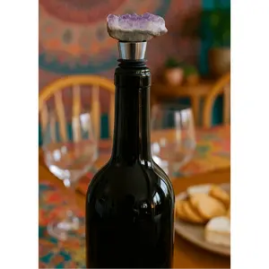 Amethyst Crystal Cluster Wine Stopper