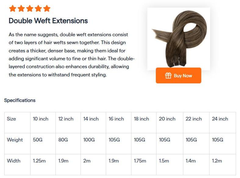 Full Shine S-Sew In 105G Weft Hair Extensions And G-Genius 50G Weft Hair Extensions Hair Natural Straight Human Hair