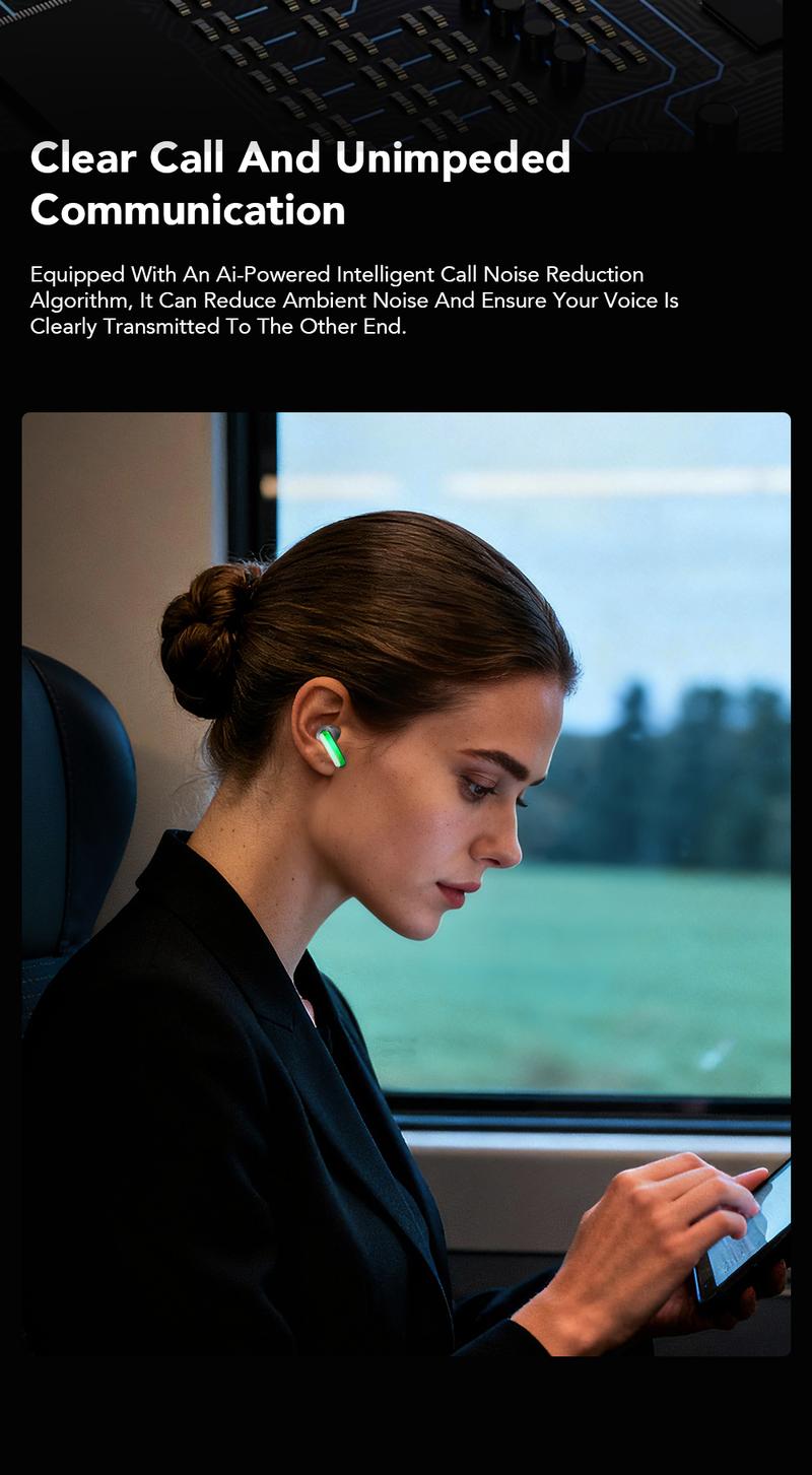 MINISO MS110 Adjustable lighting Eabuds, ANC Noise Cancellation Headphones,Bluetooth 6.0, 3 Noise Reduction Modes, True Wireless In-Ear Earphones sport Audio Earbuds audifonos bluetooth wireless headphones