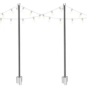 Yescom 10 ft Aluminum Poles with Hook & Stakes Yescom 10 ft Aluminum Poles with Hook & Stakes