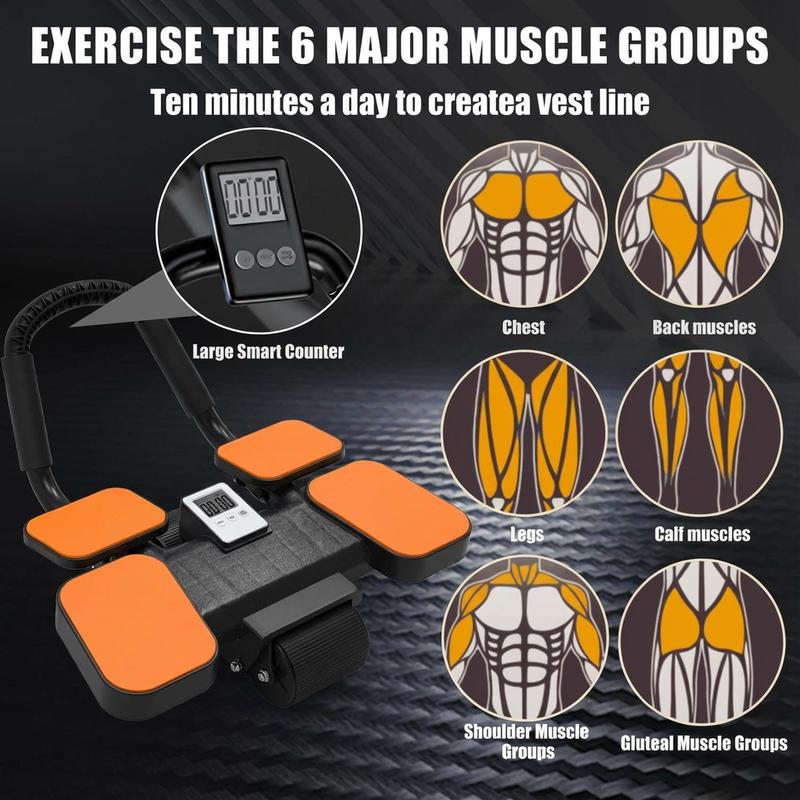 Elbow Support Automatic Rebound Abdominal Wheel, Ab Roller for Abdominal Exercise Machine, Abs Workout Equipment, Dolly Core Strengthening Trainer Fitness Belly Training