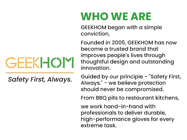 GEEKHOM All in One 932°F Heat Resistant Gloves for Grill BBQ 14" Waterproof Long Sleeve Pit Grill Gloves for Fryer Baking Oven Smoker Fireproof Oil Resistant Neoprene Coating for Yard Work, Great Stocking Stuffers for Men