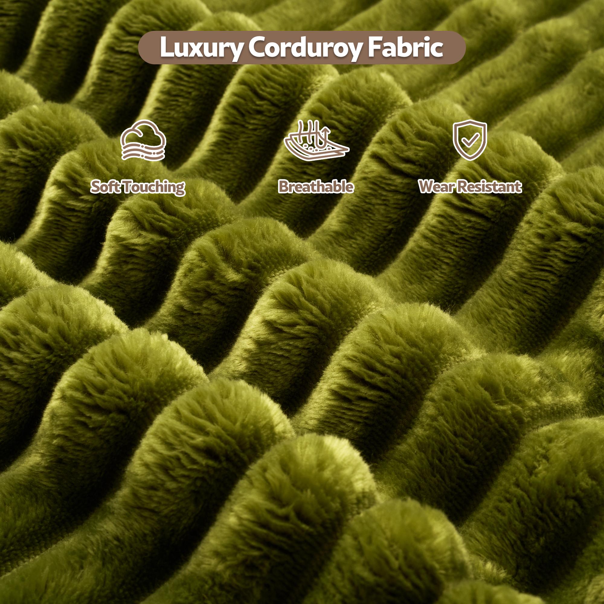 OOSWIFT 36''Corduroy Folding Sofa Bed, Convertible Sleeper Chair with Pillow Foldable Mattress with Back Support; Single & Double Size