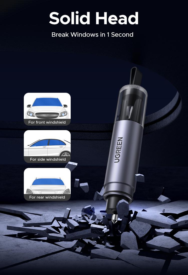 UGREEN 2-in-1 Car Window Breaker & Seatbelt Cutter,Upgraded Safe Hammer Glass Breaker Under Water, Car Hammer Seatbelt Cutter Window Breaker Emergency Escape Tool, Glass Breaker for New Cars– Must For Car-Emergency Escape Tool, TikTokShopHolidayHaul