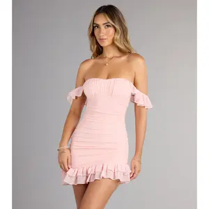 Ruffle Ready Off-The-Shoulder Mini Dress