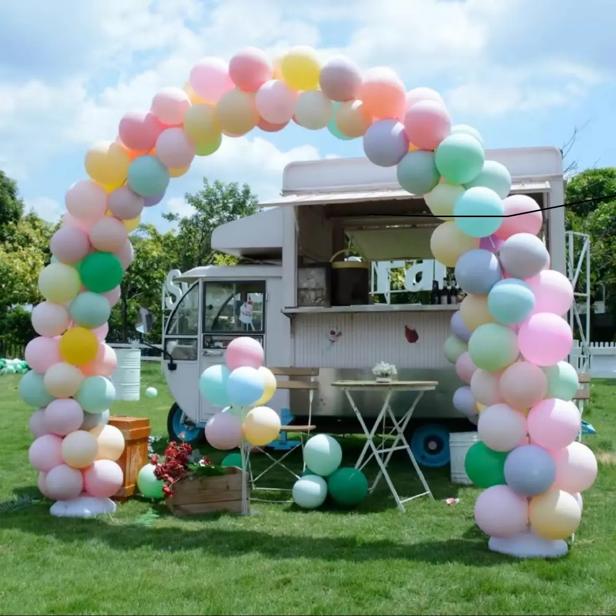 Balloon Arch Kit 9FT Wide & 10FT Tall, Balloon Arch Stand for Floor, Adjustable Frame Balloon Accessories for Birthday Party Baby Shower Decoration