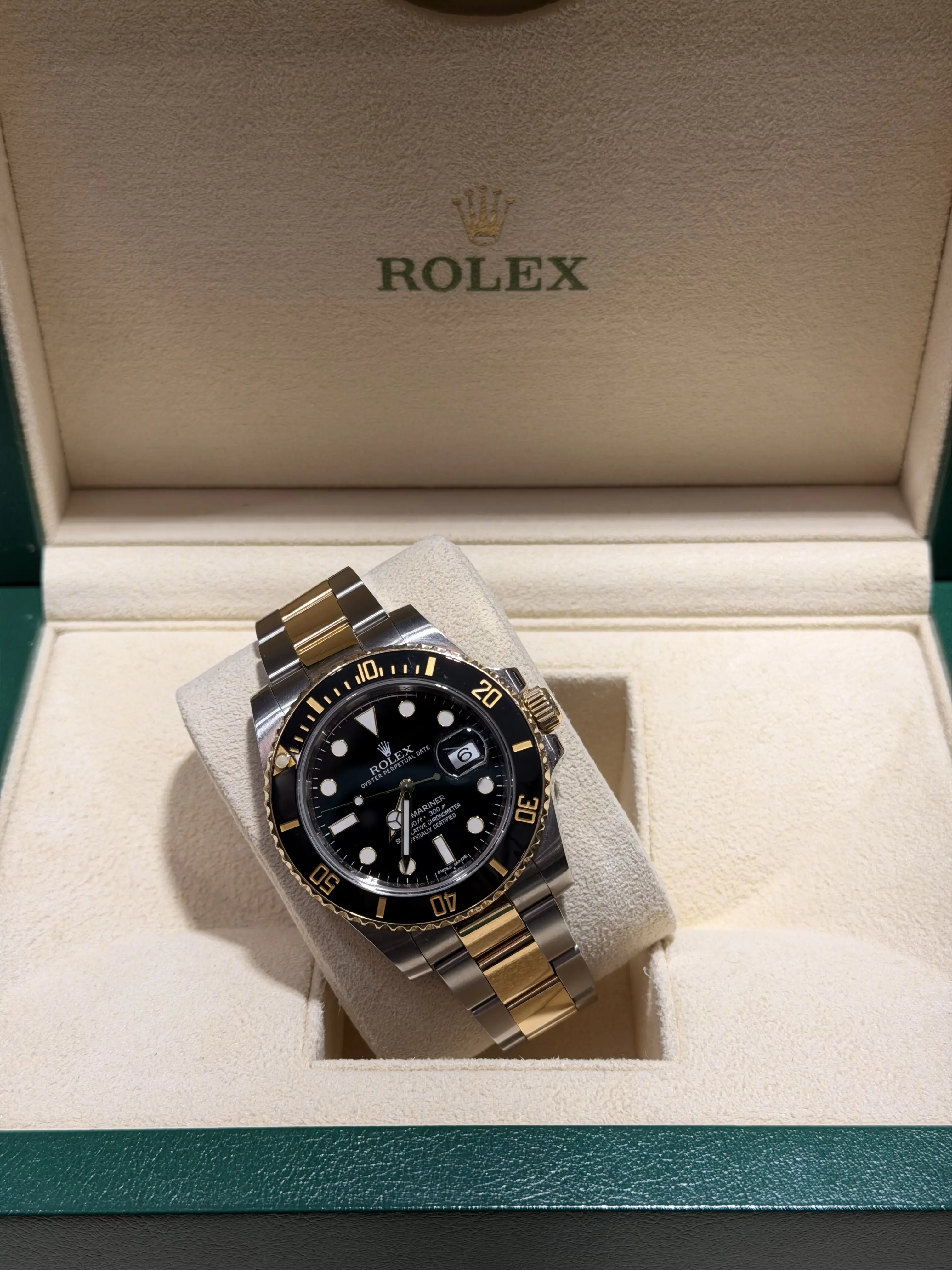 Rolex Submariner 40 mm Black Dial Two Tone Watch