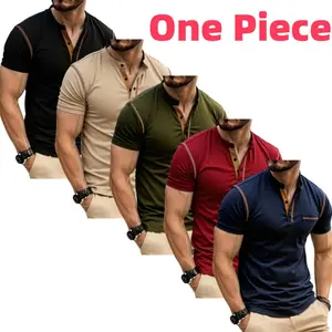 Fashion Men's Polo Shirts Short Sleeve Golf Tshirt For Men Casual Outdoor Tennis T-Shirt Fashion Slim Fit Polos