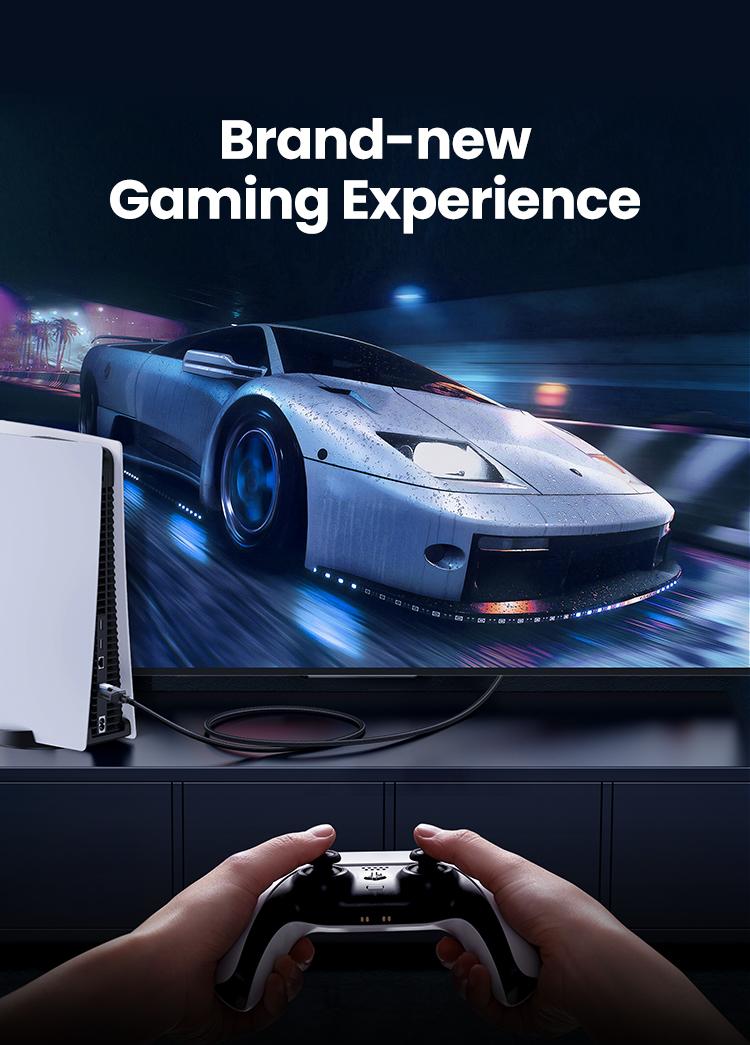 UGREEN Cat 8 Ethernet Cable 6FT, High Speed Braided 40Gbps 2000Mhz Network Cord Cat8 RJ45 Shielded LAN Cables Compatible for Gaming PC Modem Router Noise Streaming Networking Devices，TikTokShopBlackFriday ,TikTokShopHolidayHaul