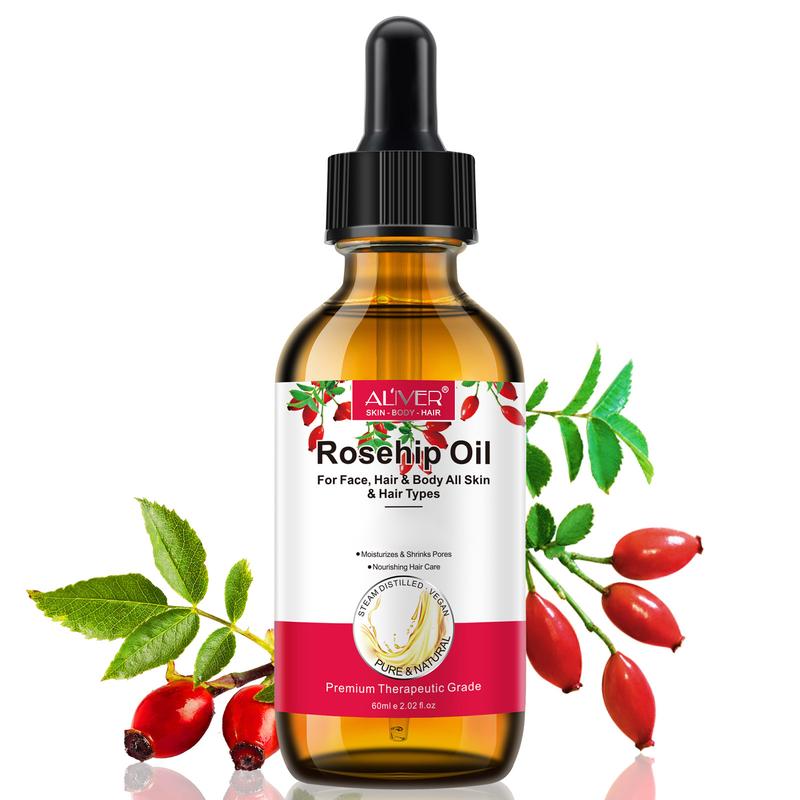 Aliver Rosehip Oil, Organic Rosehip Seed Oil For Face, Hair, Nail, (60ml/2.02Fl Oz) Aliver Rosehip Oil, Organic Rosehip Seed Oil For Face, Hair, Nail, (60ml/2.02Fl Oz)