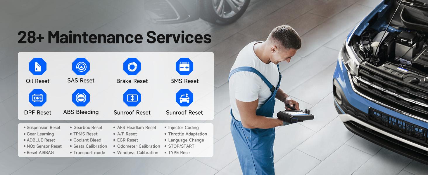 TOPDON Scanner AD800BT V2.0, Bidirectional Scan Tool, Full Systems Diagnostic Tool for All Vehicles, Automotive Diagnostic Scanner for Car, 28+ Services, FCA AutoAuth, CANFD, 2 Years Free Update