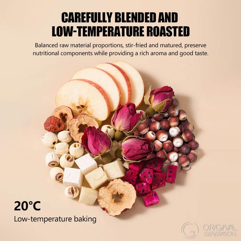 Immune Boost Tea Apple Tea 80g (8g x 10 packs) Caffeine Free With Lotus Seed, Pear, Apple, Rose, Chinese Yam, Poria Cocos, Gorgon Fruit, Dragon Fruit, Hawthorn