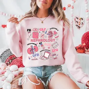 Nephrology nurse Valentines Day sweatshirt, T-shirt for nephrology rn, Valentine's day Shirt for kidney nurse, Valentines day Long Sleeves G
