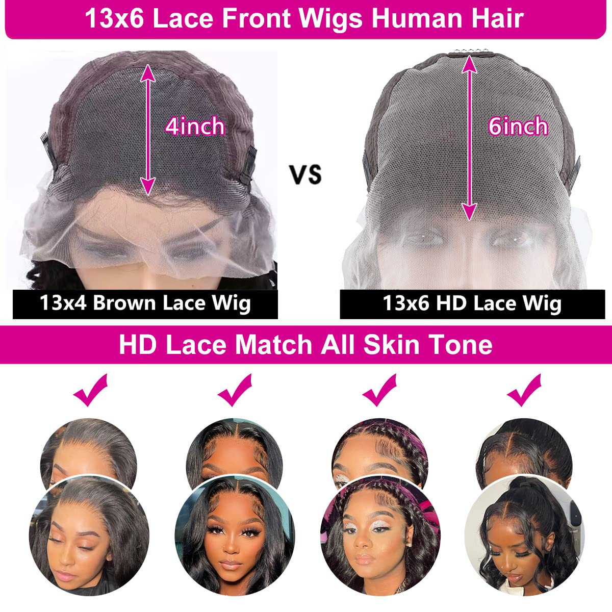 MYLOCKME Body Wave 34 36 Inch 13x6 13X4 HD Transparent Lace Front Wigs Human Hair Pre Plucked Brazilian Body Wave Lace Front Wigs 180 Density Human Hair Wig TikTokShopBlackFriday